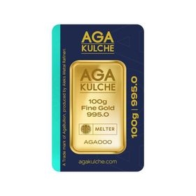 AgaKulche 100 gr Altın 995 24 Ayar Külçe Altın
