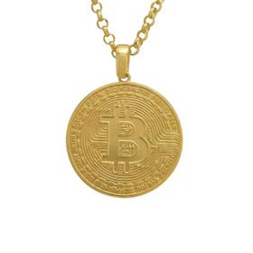 AgaKulche 14 Ayar 13.85 gr Bitcoin Kolye