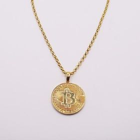 AgaKulche 14 Ayar 13.85 gr Bitcoin Kolye