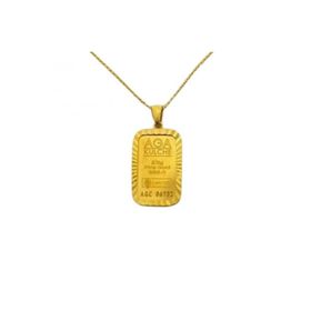 AgaKulche 2.5 gr 24 Ayar Kalemli Külçe Altın Kolye