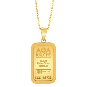 AgaKulche 2.5 gr 24 Ayar Külçe Altın Kolye
