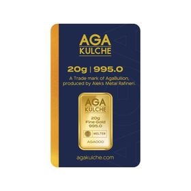 AgaKulche 20 Gram Altın 995 24 Ayar Külçe Altın