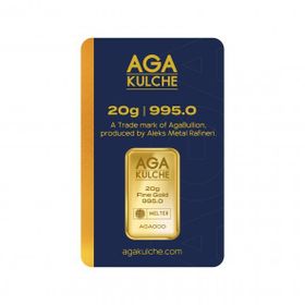 AgaKulche 20 Gram Altın 995 24 Ayar Külçe Altın