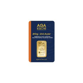 AgaKulche 20 Gram Altın 995 24 Ayar Külçe Altın