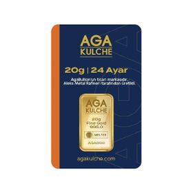 AgaKulche 20 Gram Altın 995 24 Ayar Külçe Altın