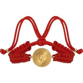 AgaKulche 22 Ayar 3.5 gr Yarım Altınlı Kırmızı İpli Bileklik