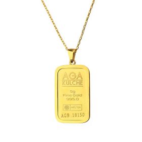 AgaKulche 5 gr Külçe Altın Kolye