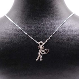 AgaKulche 925 Ayar 1.81 gr Gümüş Love Man Hayalet Kolye