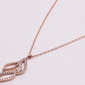 AgaKulche 925 Ayar 2.17 gr Gümüş Yaprak Hayalet Kolye