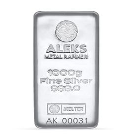AgaKulche Aleks Metal Rafineri 1000 gr 999.0 Külçe Gümüş