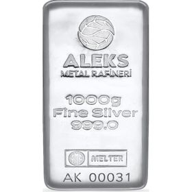 AgaKulche Aleks Metal Rafineri 1000 gr 999.0 Külçe Gümüş