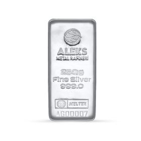 AgaKulche Aleks Metal Rafineri 250 gr 999.0 Külçe Gümüş
