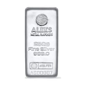 AgaKulche Aleks Metal Rafineri 250 gr 999.0 Külçe Gümüş