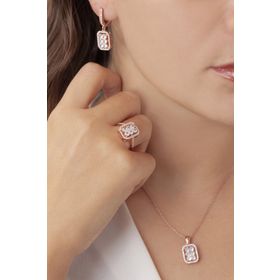 AgaKulche Baget Rose S48-RB 925 Kadın Gümüş Set