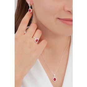 AgaKulche Damla Kırmızı S4-KK 925 Set