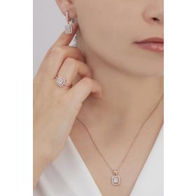 AgaKulche S32RB 925 11 gr Rose Baget Taşlı Gümüş Takı Seti