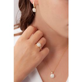 AgaKulche S50GB 925 10.2 gr Gold Baget Kare Kadın Gümüş Set