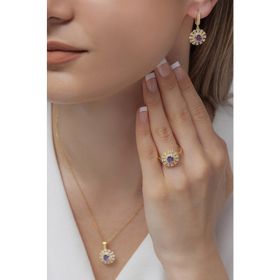 AgaKulche S56-GM 925 Gold Süzme Mitos Gümüş Takı Seti
