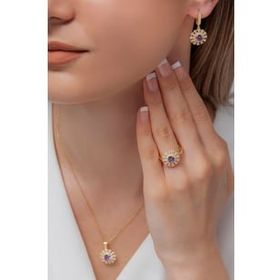 AgaKulche S56-GM 925 Gold Süzme Mitos Gümüş Takı Seti