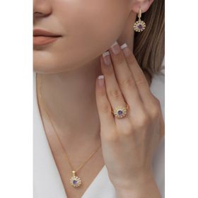 AgaKulche S56-GM 925 Gold Süzme Mitos Gümüş Takı Seti
