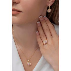 AgaKulche S56-GP 925 Gold Süzme Mitos Gümüş Takı Seti