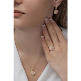 AgaKulche S56-GP 925 Gold Süzme Mitos Gümüş Takı Seti