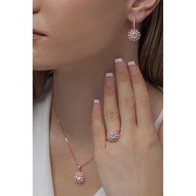 AgaKulche S56-RB Rose Süzme Mitos Gümüş Takı Seti