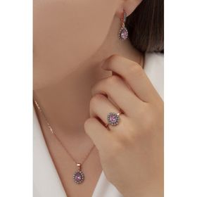 AgaKulche S60EP 925 12.2 gr Kalemli Damla Model Gümüş Takı Seti