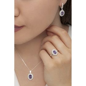 AgaKulche S62KM 925 12.2 gr Oval Model Kadın Gümüş Takı Seti