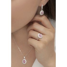 AgaKulche S62KP 925 12.2 gr Oval Model Kadın Gümüş Takı Seti
