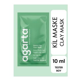 Agarta 10 ml Siyah Nokta Akne Karşıtı Yeşil Kil Yüz Maskesi