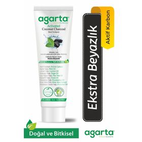 Agarta 100 ml Doğal Hindistan Cevizi Özlü AKtif Karbonlu Florürsüz Diş Macunu