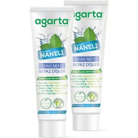 Agarta 2x100 ml Doğal Yoğun Naneli Florürsüz Ferah Nefes Diş Macunu