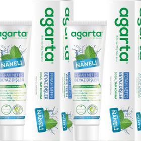 Agarta 3x100 ml Doğal Yoğun Naneli Florürsüz Ferah Nefes Diş Macunu