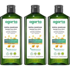 Agarta 3x400 ml Doğal Kepeğe Karşı Etkili Şampuan