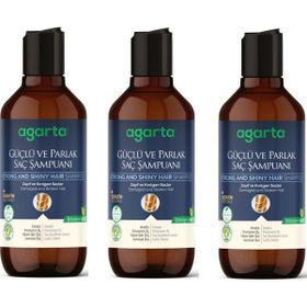Agarta 3x400 ml Güçlü Parlak Saçlar İçin Doğal Şampuan