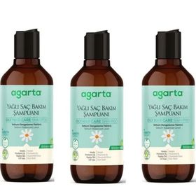 Agarta 3x400 ml Yağlı Saç Bakımı İçin Doğal Şampuan