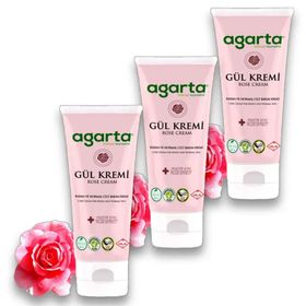 Agarta 3x75 ml Doğal Cilt Nemlendirici Gül Kremi
