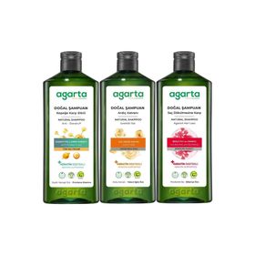 Agarta Ardıç Katranı - Keratin - Saç Dökülmesine Karşı 3x400 ml Doğal Şampuan