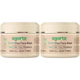 Agarta Doğal 2x150 ml Yeşil Kil Yüz Maskesi