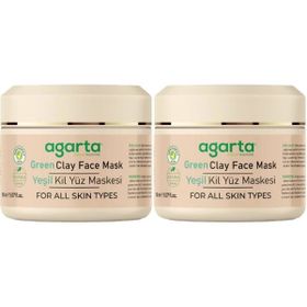 Agarta Doğal 2x150 ml Yeşil Kil Yüz Maskesi