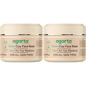 Agarta Doğal 2x150 ml Yeşil Kil Yüz Maskesi