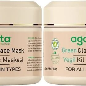 Agarta Doğal 2x150 ml Yeşil Kil Yüz Maskesi