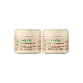 Agarta Doğal 2x150 ml Yeşil Kil Yüz Maskesi