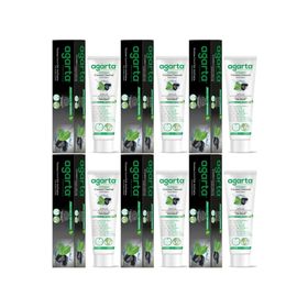 Agarta Doğal Aktif Karbonlu 6x100 ml Diş Macunu