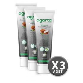 Agarta Doğal Hindistan Cevizi Özlü Aktif Karbonlu 3x100 ml Diş Macunu + 20 ml Argan Kremi