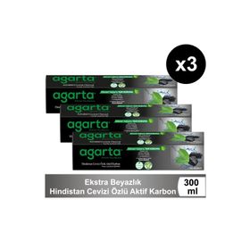 Agarta Doğal Hindistan Cevizi Özlü Aktif Karbonlu 3x100 ml Diş Macunu