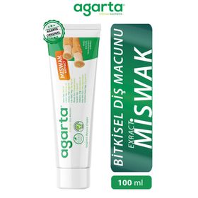 Agarta Doğal Misvak Özlü Florürsüz 100 ml Diş Macunu