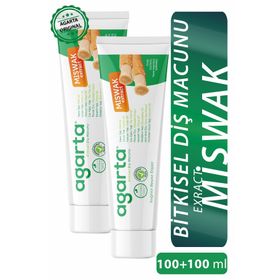 Agarta Doğal Misvak Özlü Florürsüz 2x100 ml Diş Macunu
