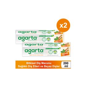 Agarta Doğal Misvak Özlü Florürsüz 2x100 ml Diş Macunu